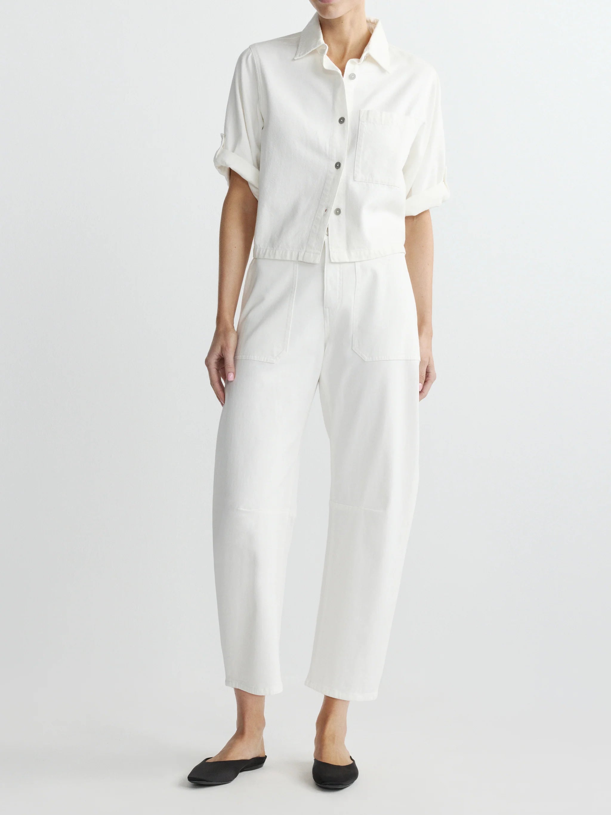 Bilie Easy Barrel High Rise 26" Pants - White by DL1961 | 25 South Boutiques