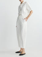Bilie Easy Barrel High Rise 26" Pants - White by DL1961 — alternate view