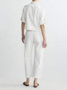 Bilie Easy Barrel High Rise 26" Pants - White by DL1961 — view 4