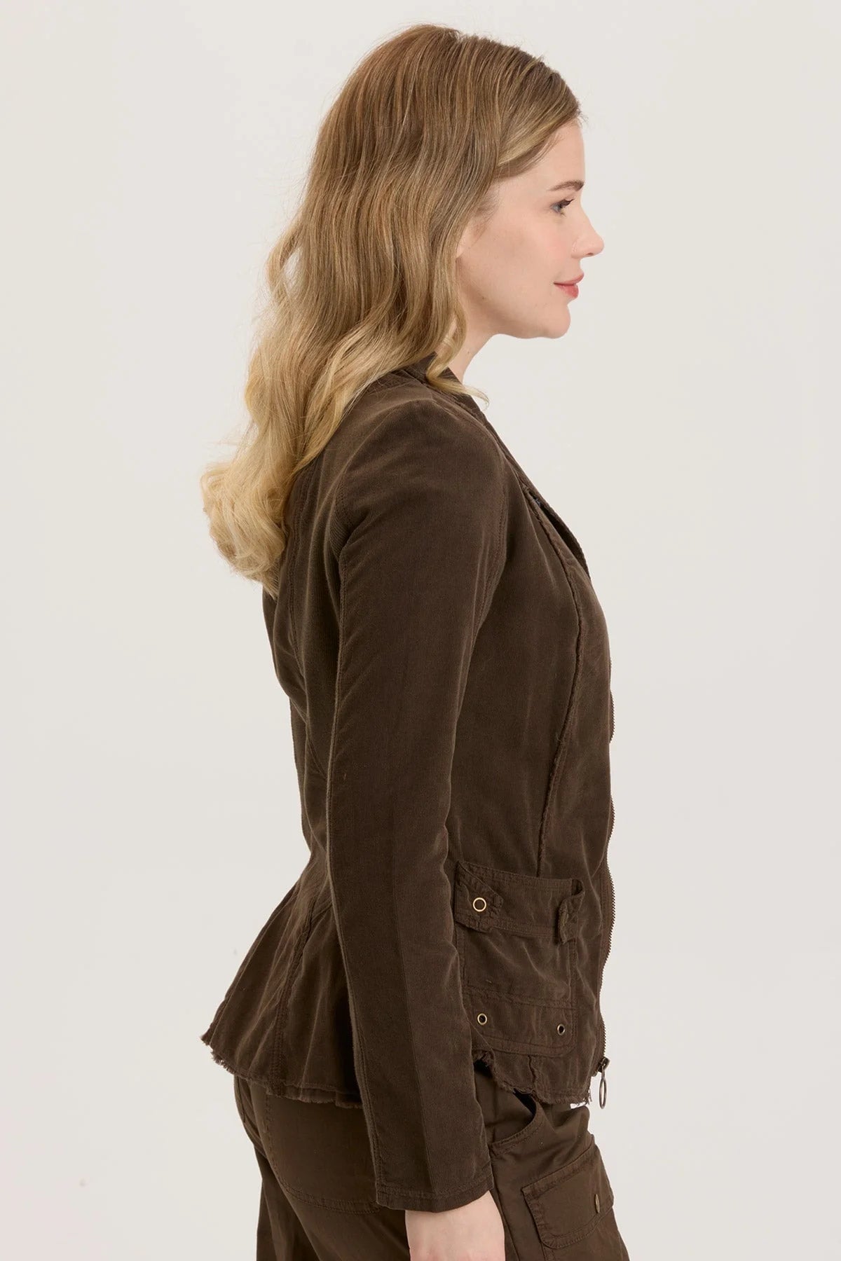 Cord Raphael Blazer - Boxwood Pigment by XCVI — alternate view