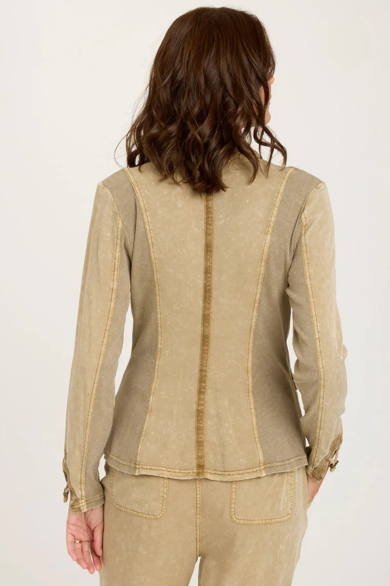 Tula Blazer - Distressed Wash Linwood by XCVI — alternate view