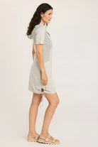 Linen Lenchen Hooded Jacket Dress - Whitecap Pigment by XCVI — alternate view