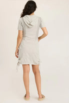 Linen Lenchen Hooded Jacket Dress - Whitecap Pigment by XCVI — view 3