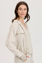 Karney Distressed Bomber - Klondike Pigment by XCVI — alternate view