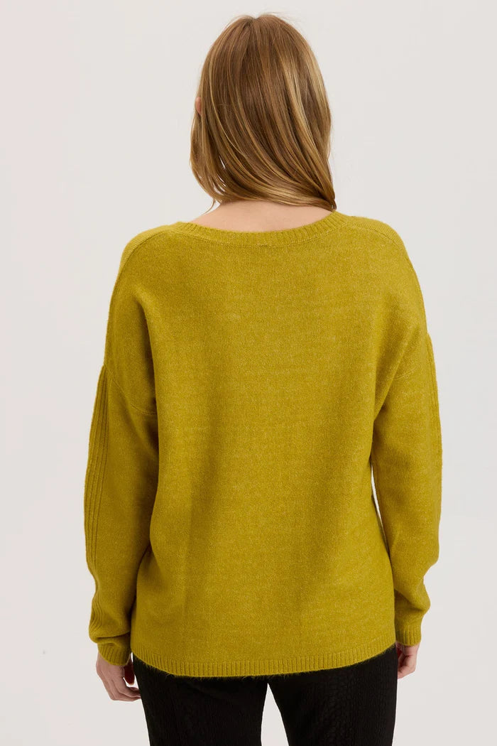 Gresham V Neck Top - Bancha Tea by XCVI — alternate view