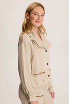Oziel Twill Utility Jacket - Tanglewood Pigment by XCVI — alternate view