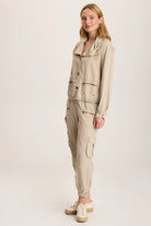 Oziel Twill Utility Jacket - Tanglewood Pigment by XCVI — view 4