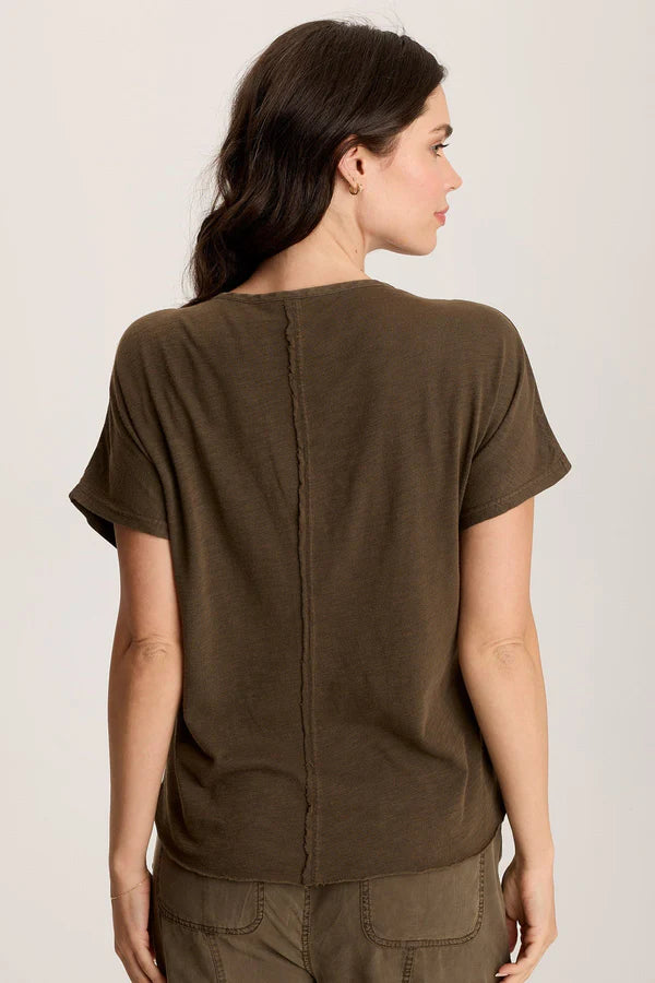 Werner Twill Ruched Cord Top - Westgate Pigment by XCVI — view 3