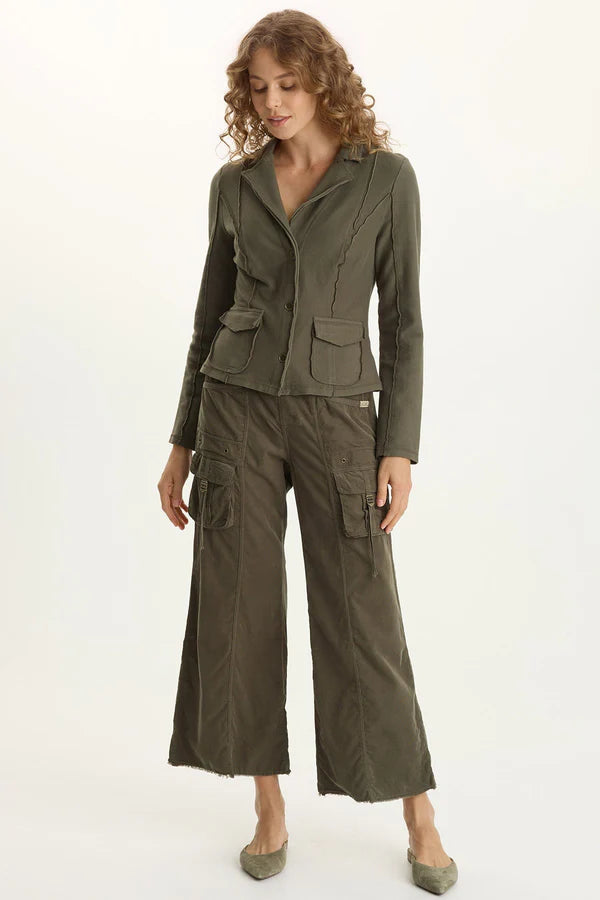 Dunne Twill Knit Stretch Blazer - Rejuvenation by XCVI — view 4