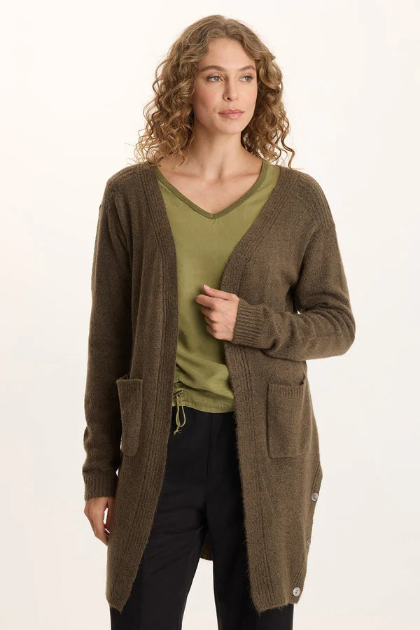 Bayek Open Front Long Cardigan - Chesapeake Pine by XCVI | 25 South Boutiques
