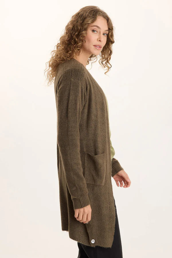 Bayek Open Front Long Cardigan - Chesapeake Pine by XCVI — alternate view