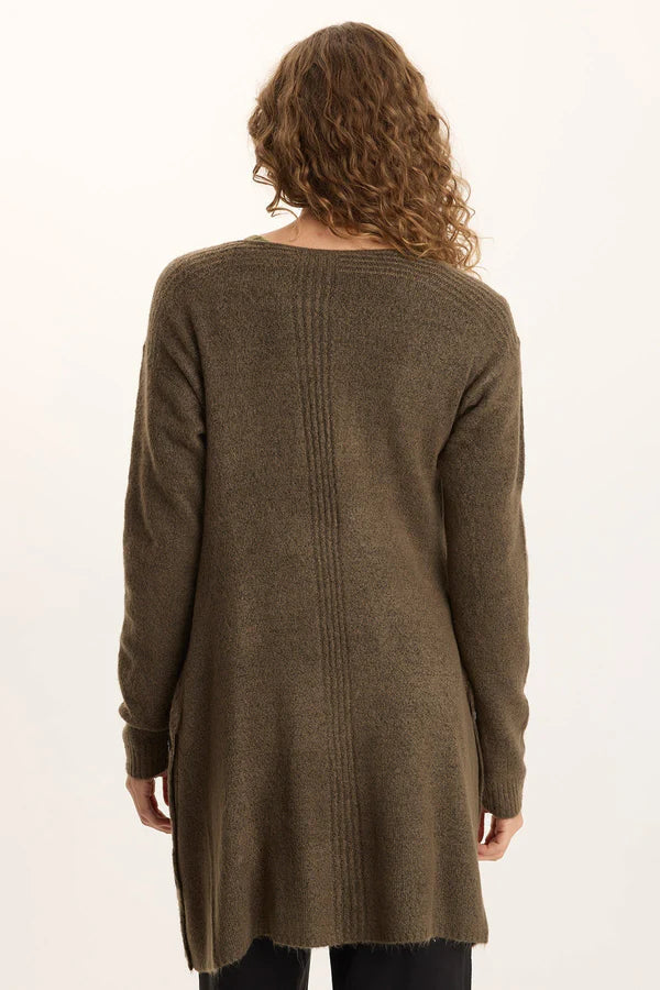 Bayek Open Front Long Cardigan - Chesapeake Pine by XCVI — view 3