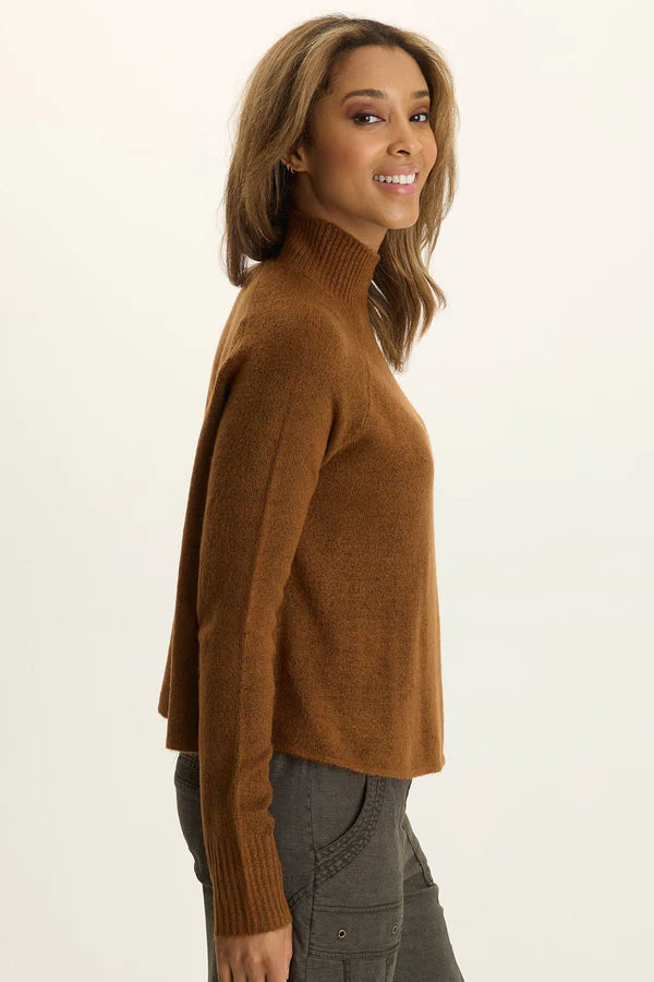Alessi Mock-Neck Sweater - Tawny Copper by XCVI — alternate view