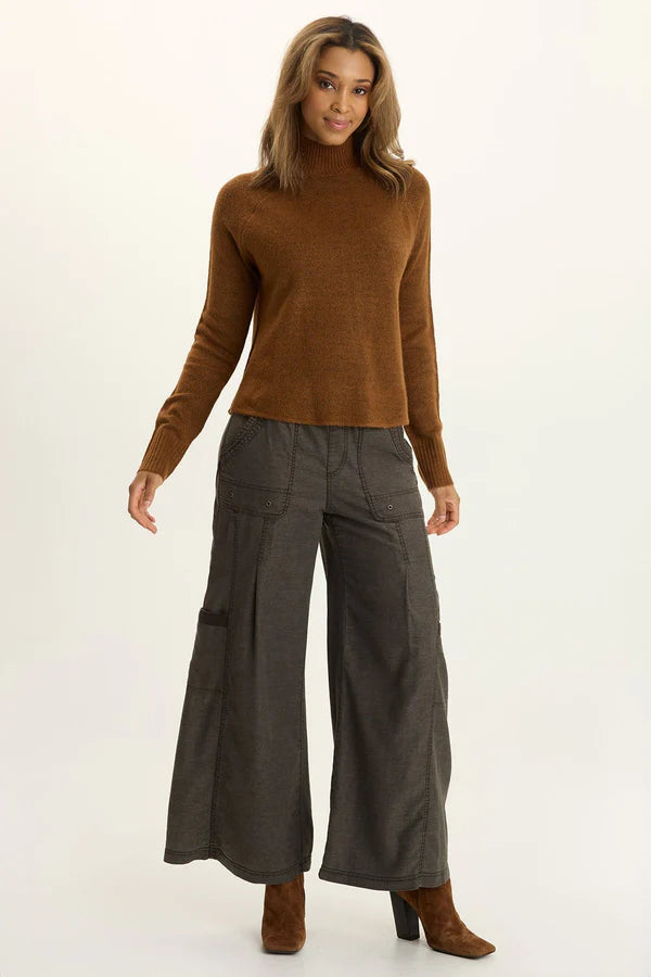 Alessi Mock-Neck Sweater - Tawny Copper by XCVI — view 4