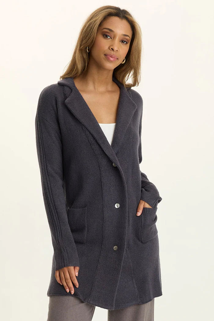 Pierson Longline Knit Cardigan - Quixotic Plum by XCVI | 25 South Boutiques