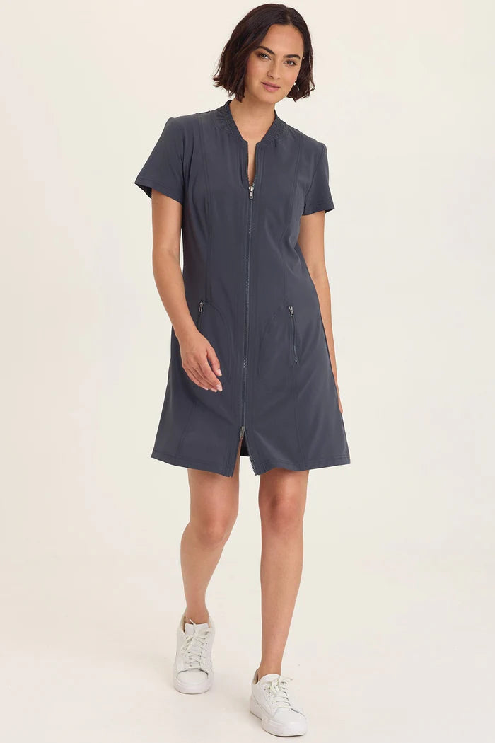 Mulder Active Jacket Dress - Charcoal by XCVI | 25 South Boutiques