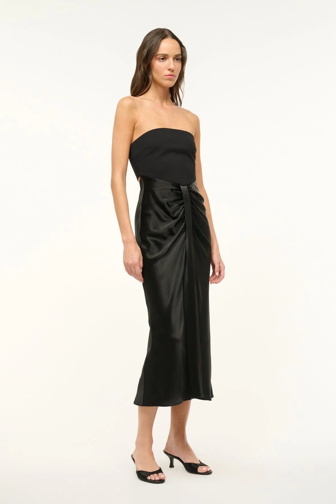 Midi Wayfaring Dress - Black by STAUD — view 4