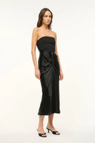 Midi Wayfaring Dress - Black by STAUD — view 4