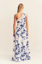 Willa Asymmetrical Gathered Maxi Dress - Bluebell Wallpaper by Shona Joy — view 4