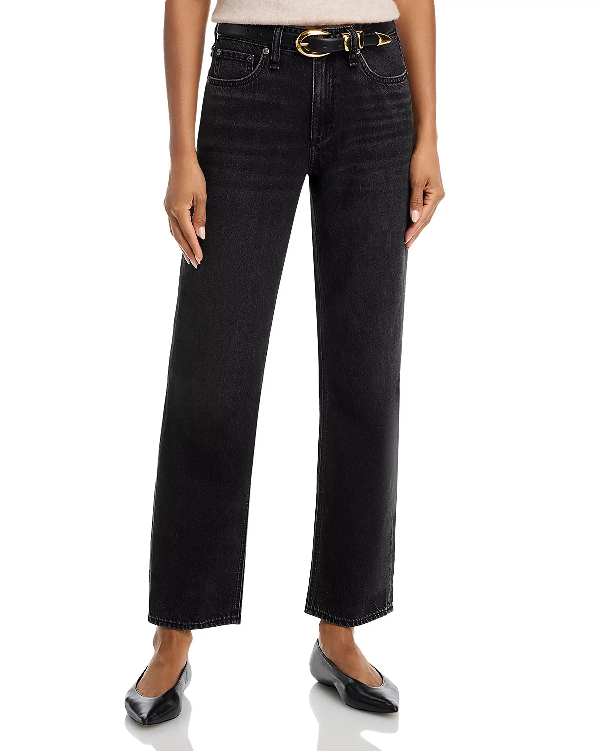 Featherweight Baggy Dre Low Rise Boyfriend Jeans - Jet Black by Rag & Bone — alternate view