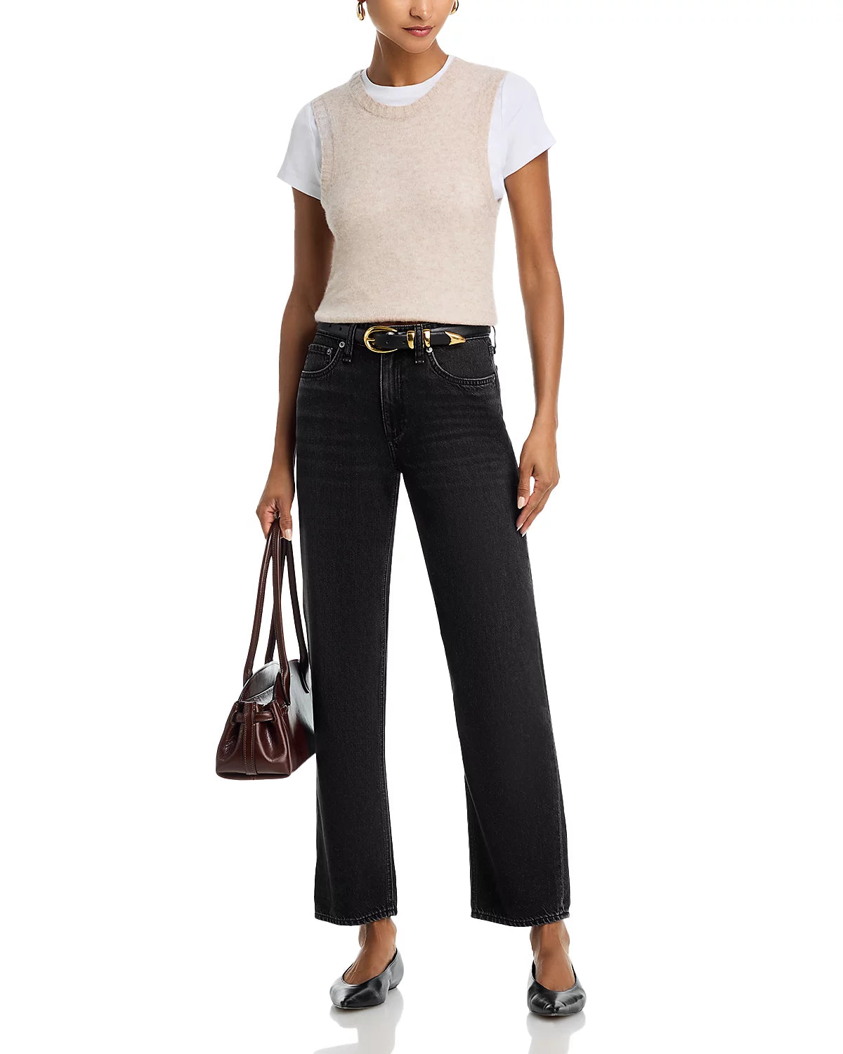 Featherweight Baggy Dre Low Rise Boyfriend Jeans - Jet Black by Rag & Bone | 25 South Boutiques