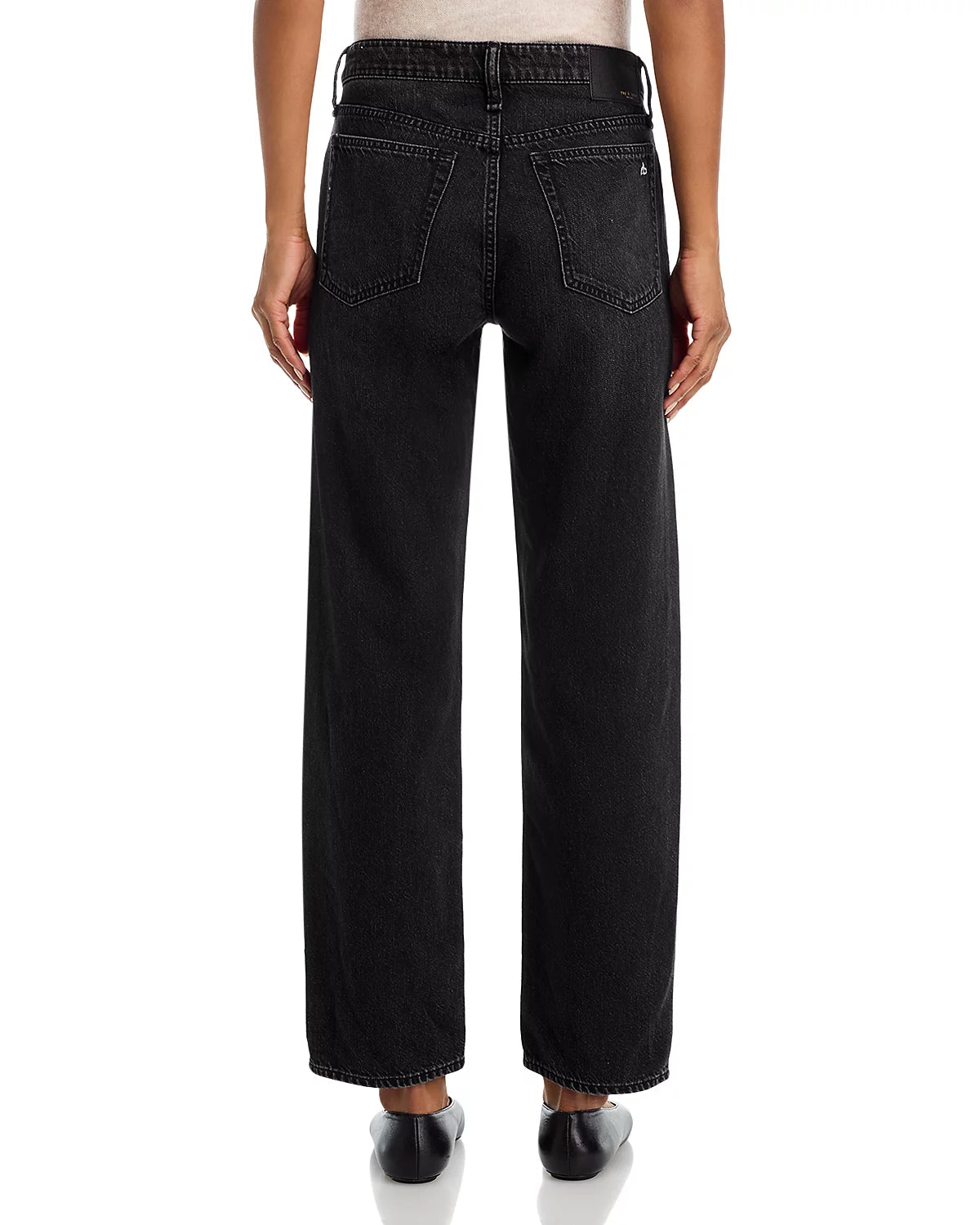 Featherweight Baggy Dre Low Rise Boyfriend Jeans - Jet Black by Rag & Bone — view 3