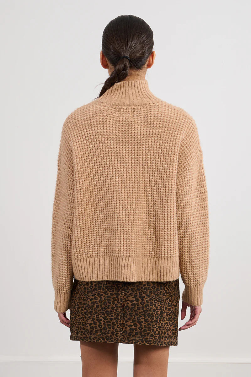 Oversized Knitted Sweater - Beige by Molly Bracken — view 3