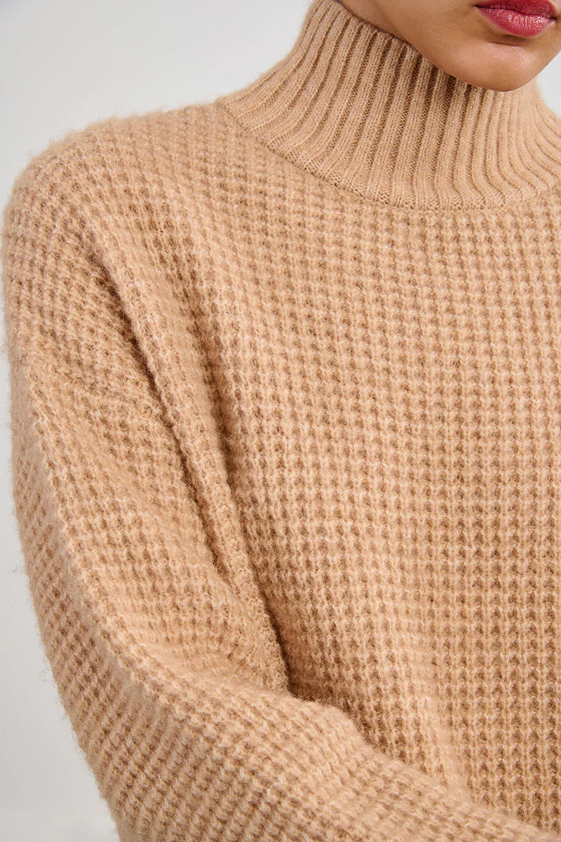Oversized Knitted Sweater - Beige by Molly Bracken — view 4