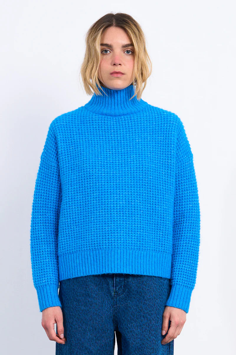 Oversized Knitted Sweater - Blue by Molly Bracken | 25 South Boutiques