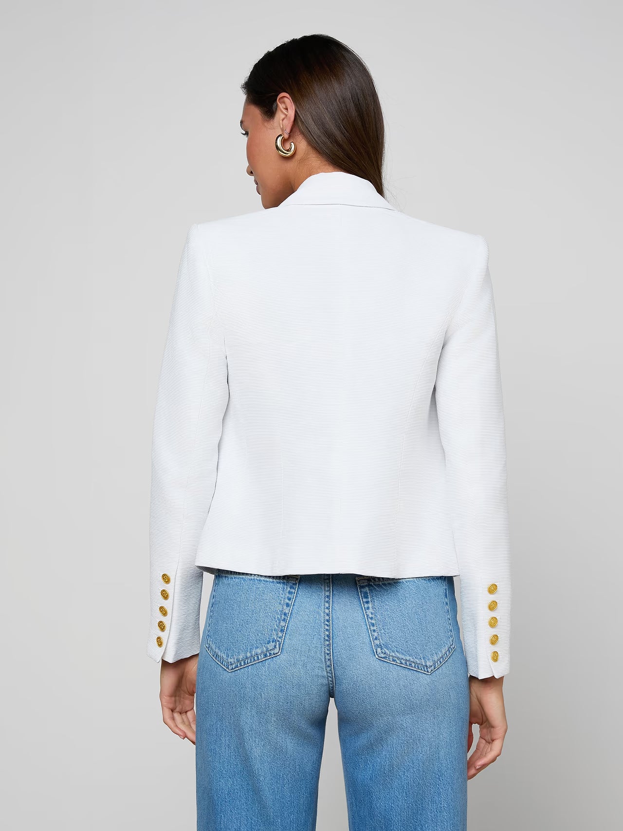Brooke Blazer - White Multi Small Butterfly Jungle by L'agence — view 4