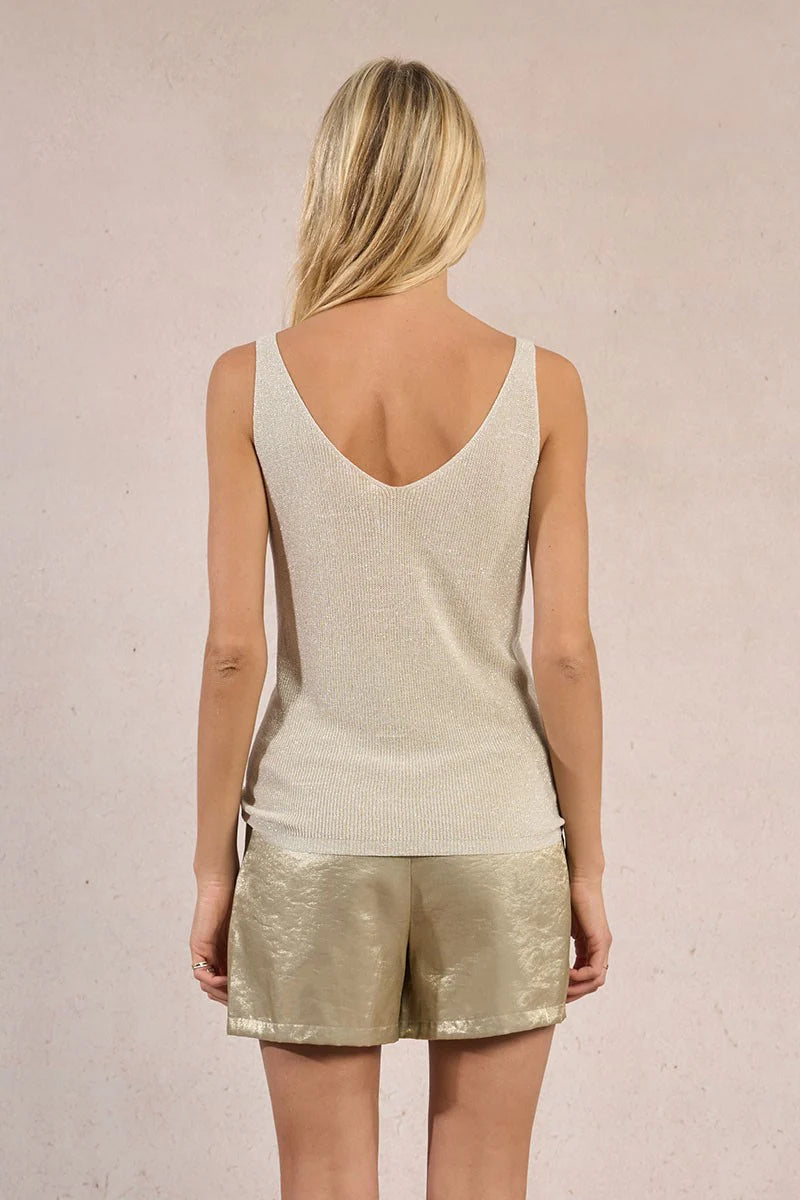 Knitted Tank Top - Off White by Molly Bracken — alternate view