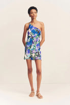 Curlewis One Shoulder Cowl Mini Dress - Ocean Blue by Shona Joy | 25 South Boutiques