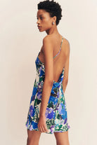 Curlewis One Shoulder Cowl Mini Dress - Ocean Blue by Shona Joy — view 4