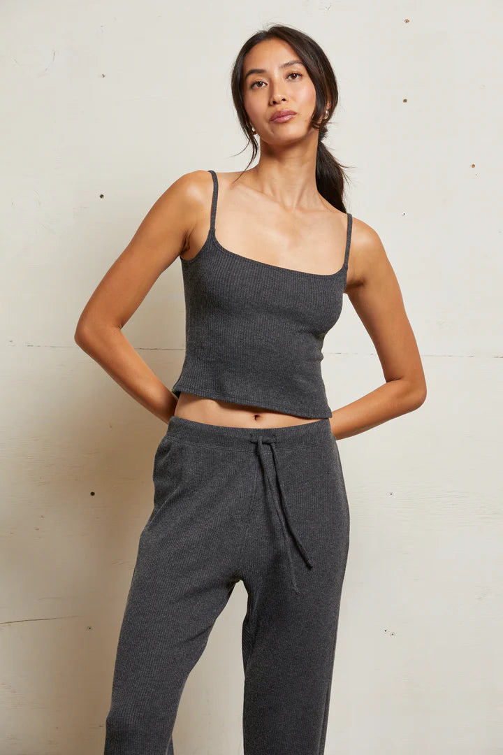 Sophie Sweater Rib Camisole - Charcoal by perfectwhitetee | 25 South Boutiques