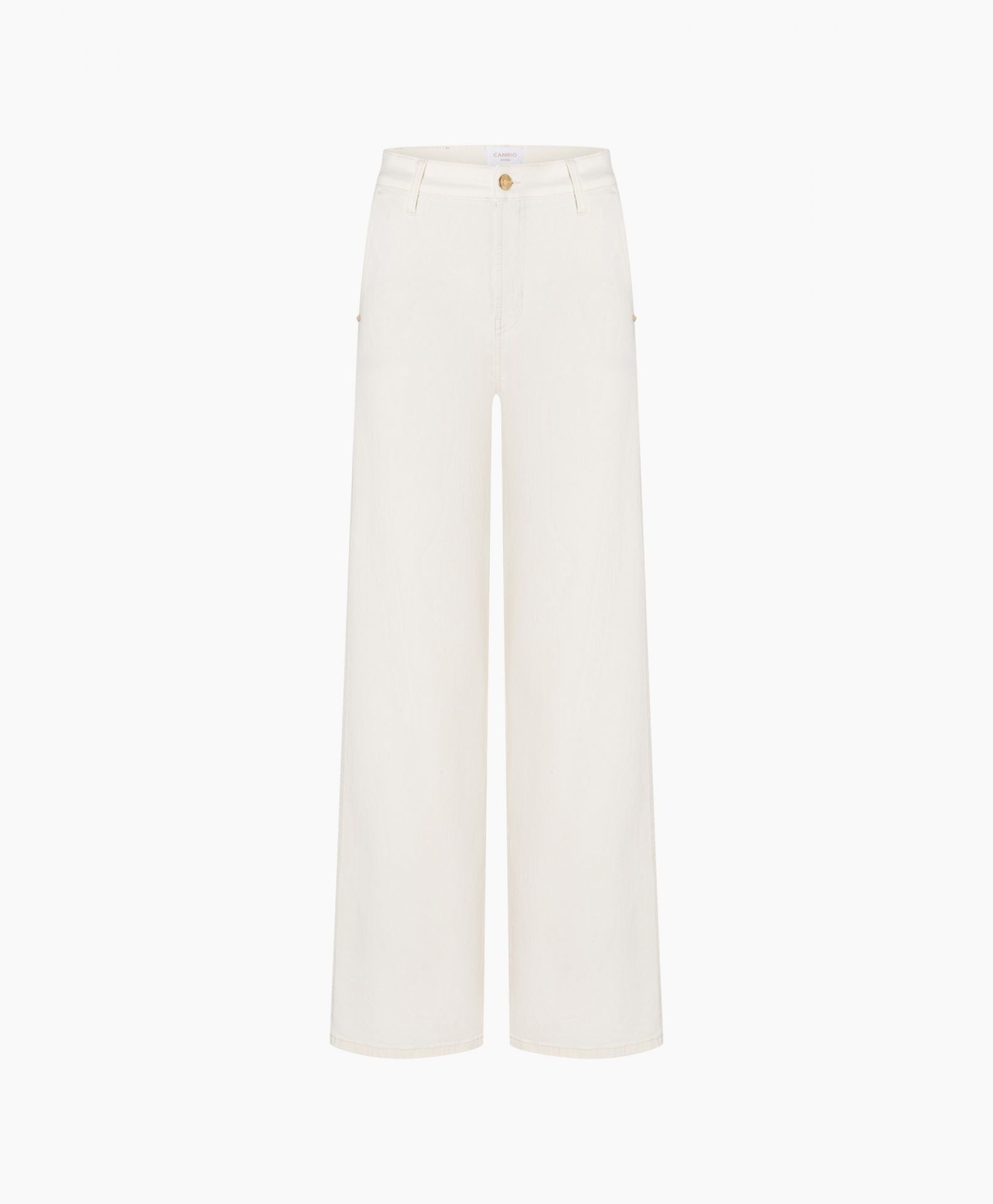 Alek Wide Jeans - Ecru by Cambio — view 3