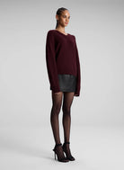 Cowan Leather Mini Skirt - Black by A.L.C — view 3