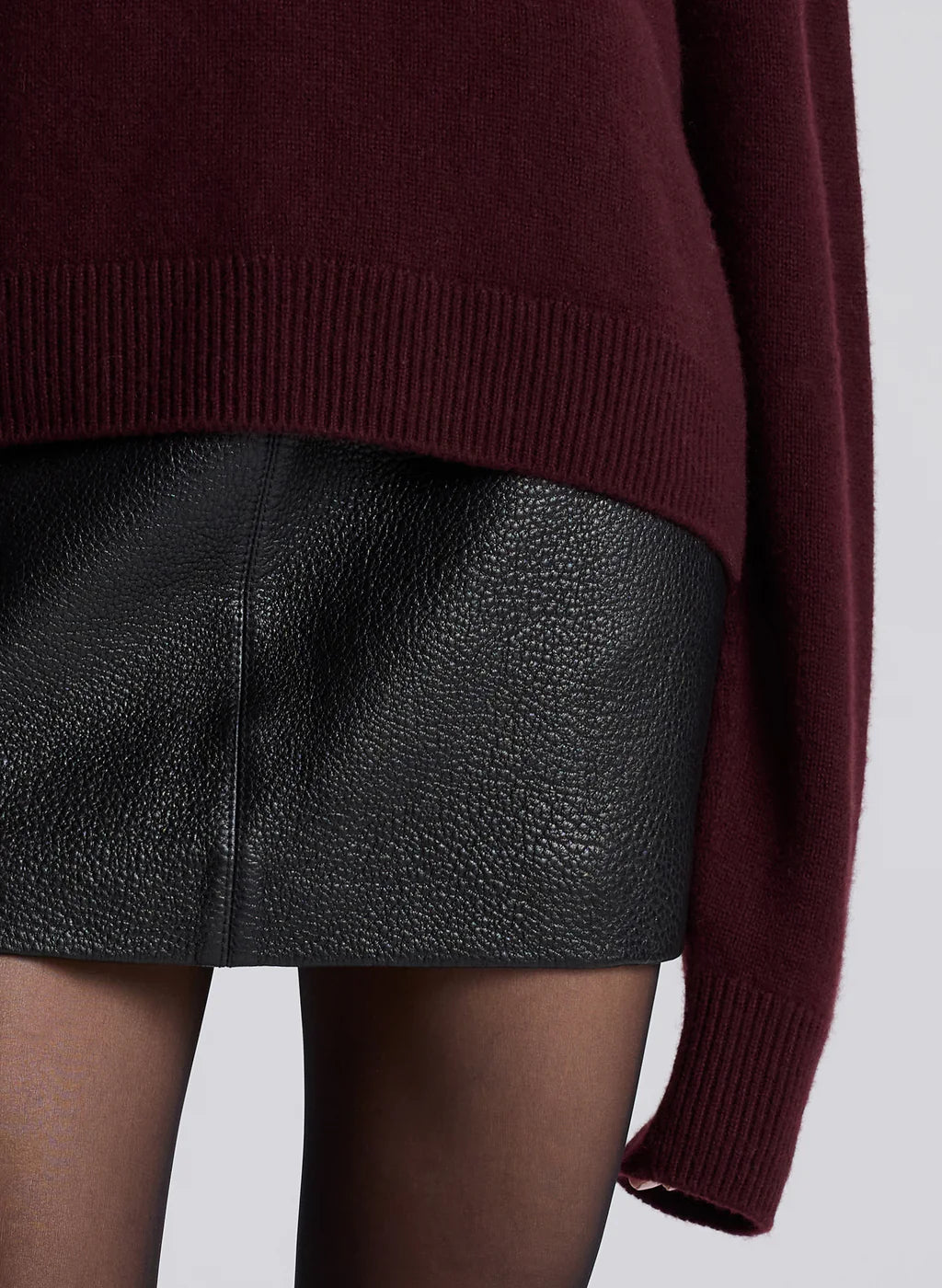 Cowan Leather Mini Skirt - Black by A.L.C — alternate view