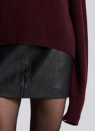 Cowan Leather Mini Skirt - Black by A.L.C — alternate view