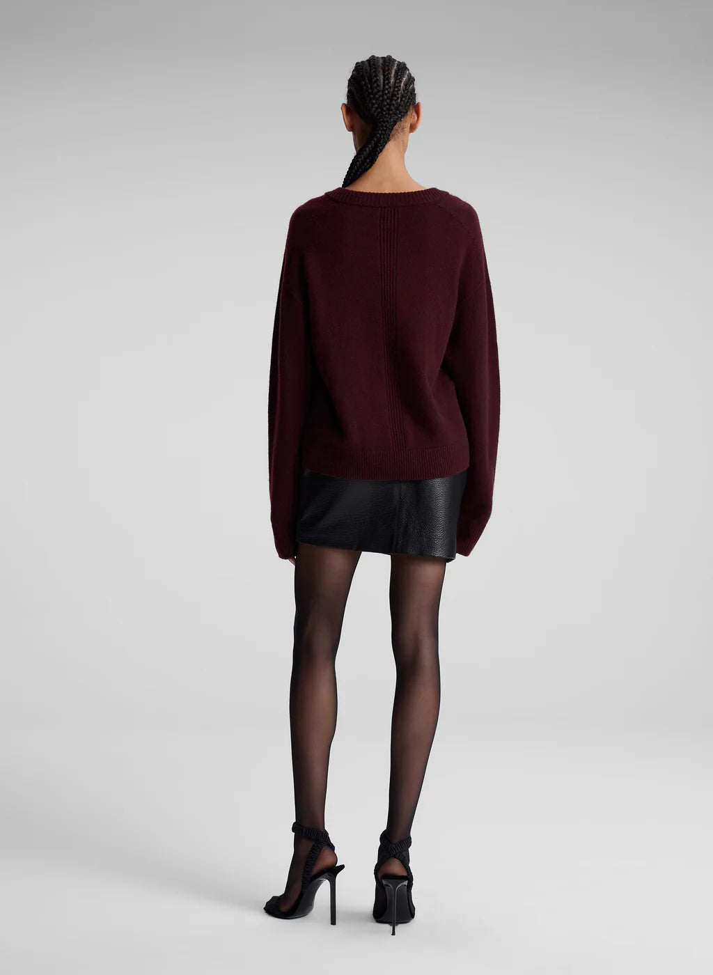 Cowan Leather Mini Skirt - Black by A.L.C — view 5