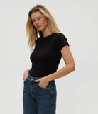 Lexy Tee - Black by Michael Stars — view 3