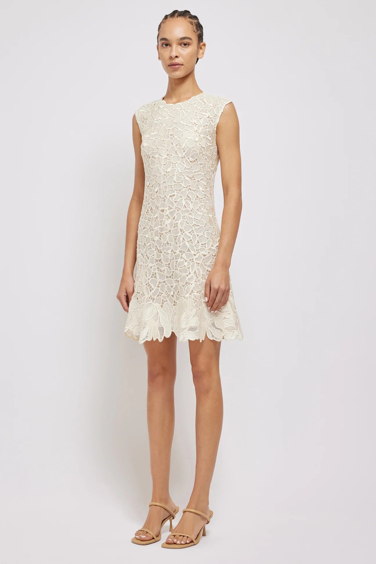 Drake Mini Dress - Ivory by Jonathan Simkhai — view 3