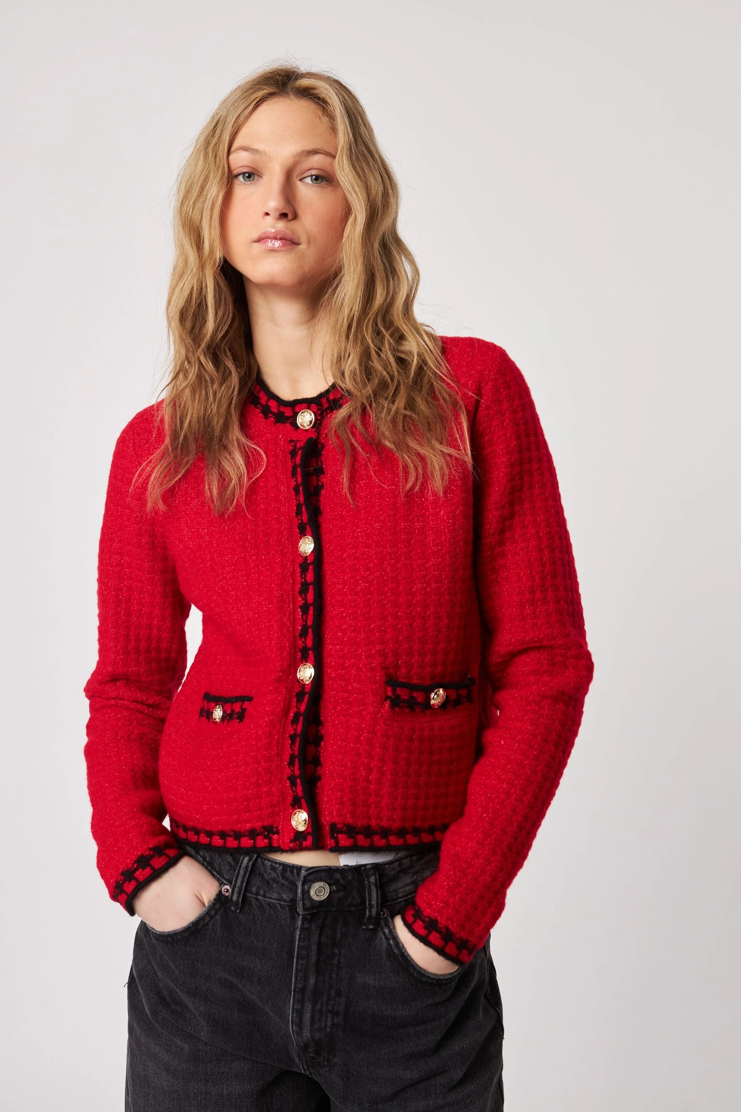 Benedict Cardigan - Preppy Crimson by John & Jenn | 25 South Boutiques