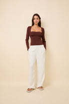 The Kinsley Shrug - Nutmeg by Solid & Striped — alternate view