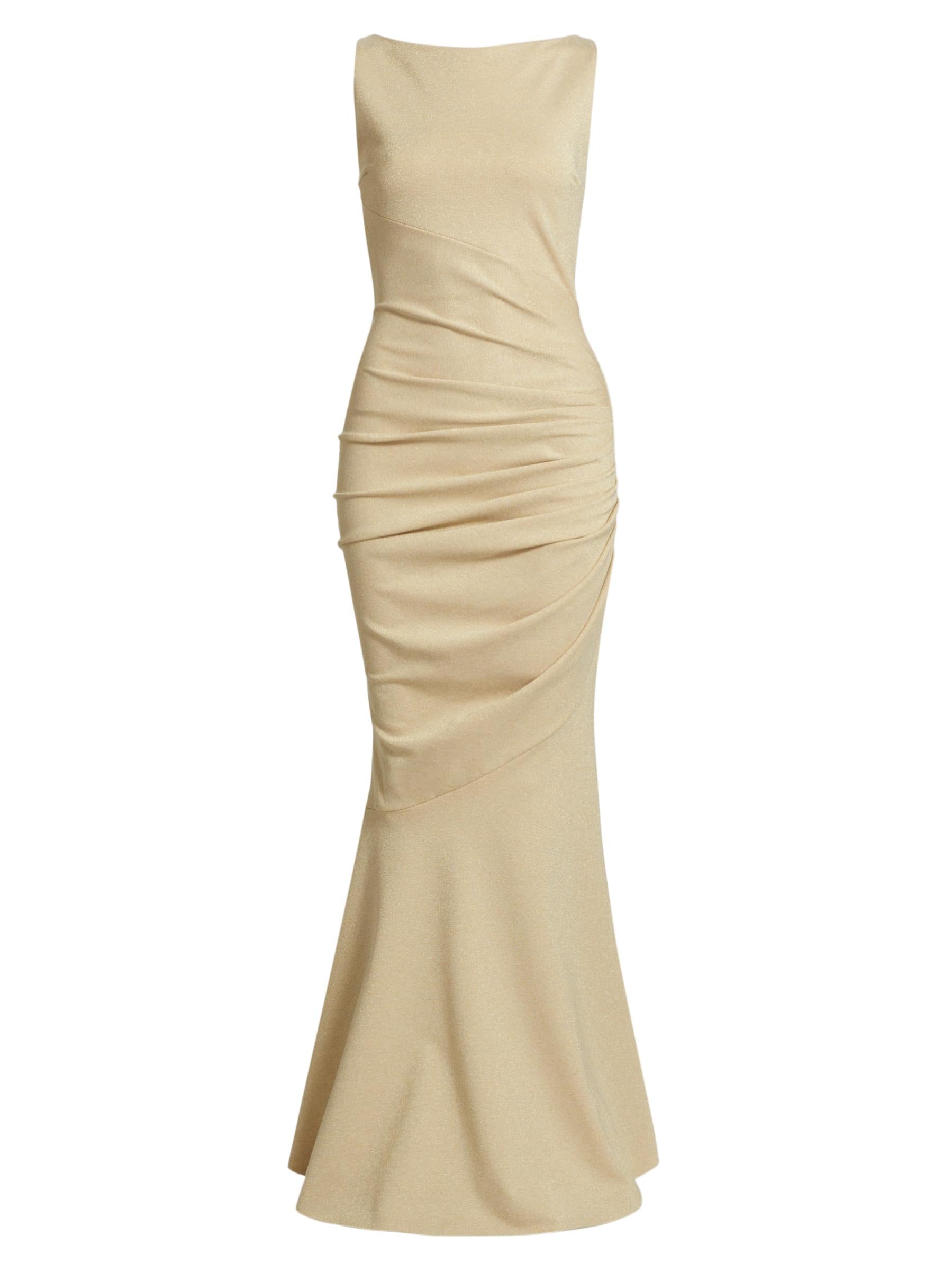 Hisato Gathered Mermaid Gown - Gilded Desert by Chiara Boni — view 4