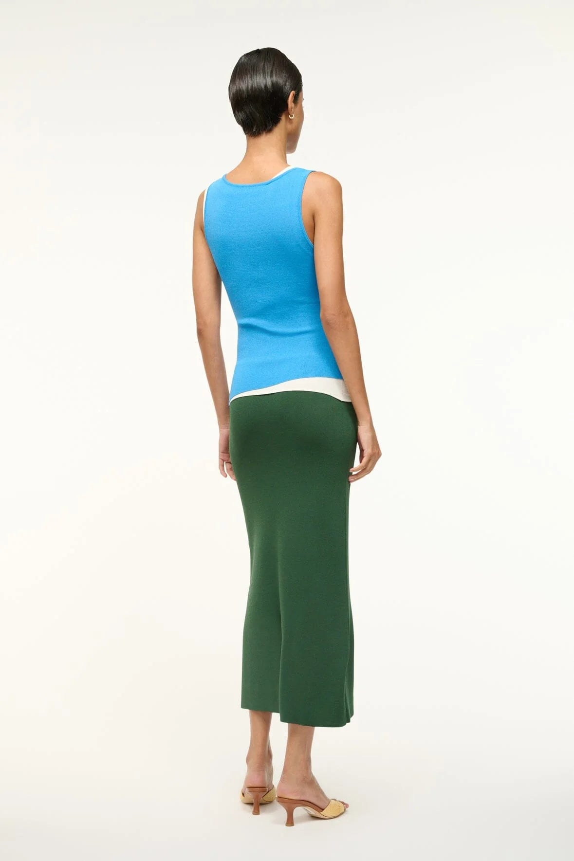 Hermosa Dress - Jungle Sky Ivory by STAUD — view 4