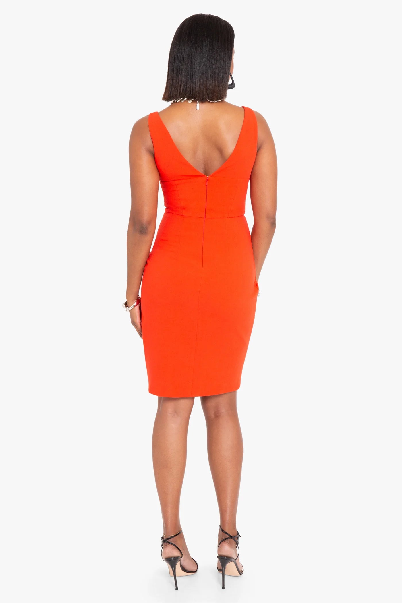 Curtis Dress - Sunset Coral by Black Halo — view 4