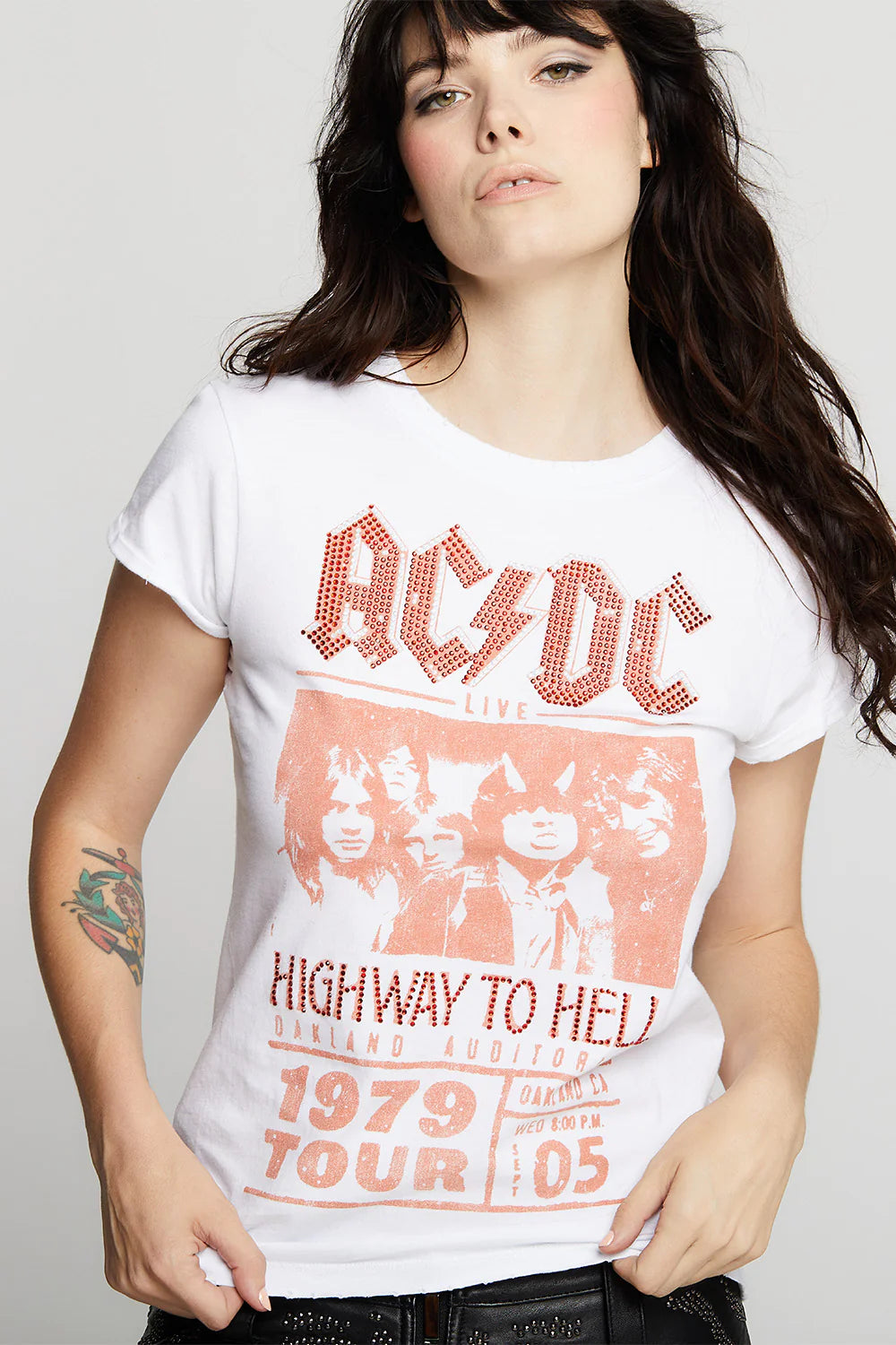 AC/DC 1979 Crystal Tee - White by Recycled Karma — alternate view