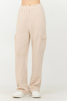 Cashmere Fleece Cargo Pants - Vanilla Cream by Vintage Havana — alternate view