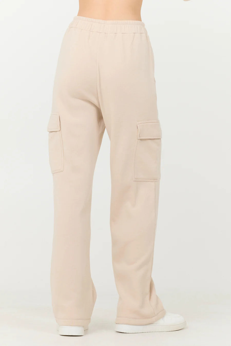 Cashmere Fleece Cargo Pants - Vanilla Cream by Vintage Havana — view 3
