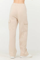 Cashmere Fleece Cargo Pants - Vanilla Cream by Vintage Havana — view 3